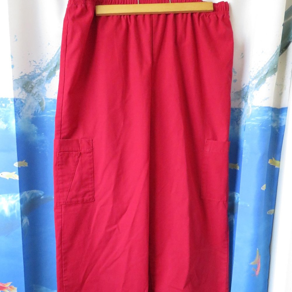 Health Pro Red Scrub Pants Small (Y23)
